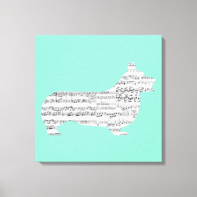 Impressão Em Tela Notas Corgi (Frente)