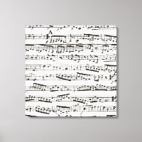 Notas musicais em preto e branco