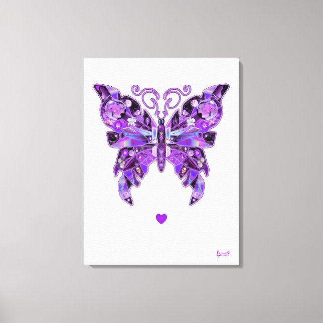 Impressão Em Tela Notebook Purple Butterfly 31 (Frente)