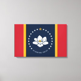 Impressão Em Tela Nova bandeira do Mississípi