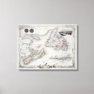 Impressão Em Tela Nova Escócia e Terra Nova, de uma série de Wor