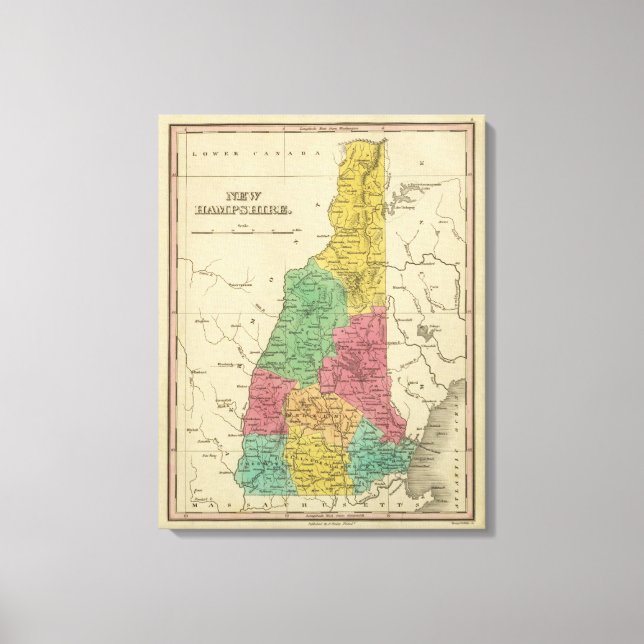 Impressão Em Tela Nova Hampshire (Frente)