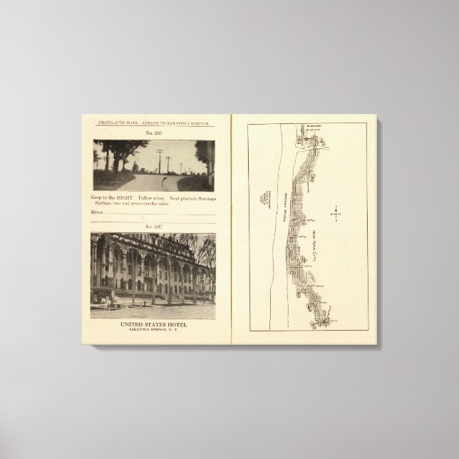 Impressão Em Tela Nova Iorque de mapa de índice (Frente)