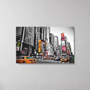 Impressão Em Tela "Nova Iorque" Taxi Cabs City Hustle Wall Art