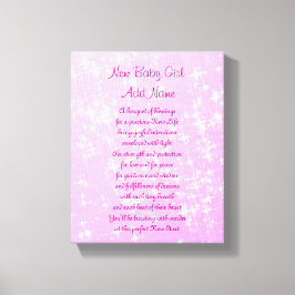 Impressão Em Tela Nova Menina Personalizada