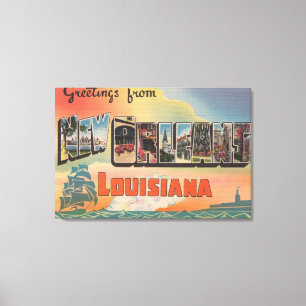 Impressão Em Tela Nova Orleães, Louisiana - grandes cenas da letra