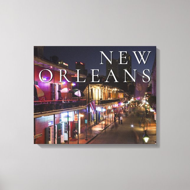 Impressão Em Tela Nova Orleans, Louisiana | Trimestre Francês (Frente)