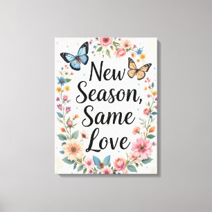 Impressão Em Tela Nova Temporada Mesmo Amor Arte Floral Elegante