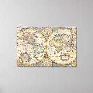 Impressão Em Tela Nova Totius Terrarum Orbis Geographica