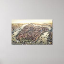 Impressão Em Tela Nova York Antiga, Cidade de Nova York, Ponte do Br