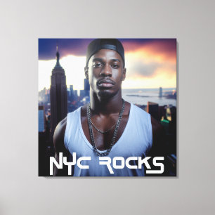 IMPRESSÃO EM TELA NOVA YORK ROCKS - NYC