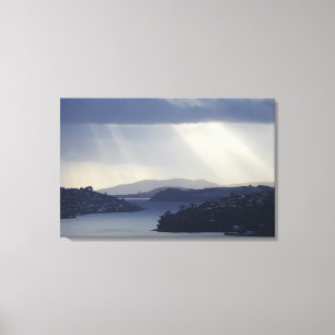 Impressão Em Tela Nova Zelândia, Otago, Dunedin, Eixos de luz sobre