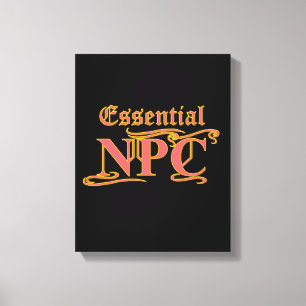 Impressão Em Tela NPC essencial Não mire Rob ou RPG engraçado no M