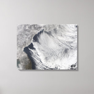 Impressão Em Tela Nuble-se as ruas que formam sobre o mar de japão