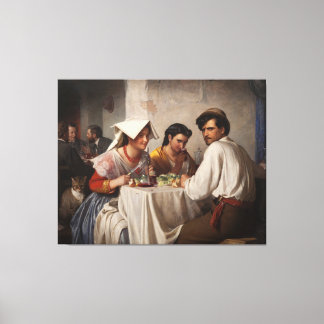 Impressão Em Tela "Numa Osteria Romana" - 1886 Carl Heinrich Bloch