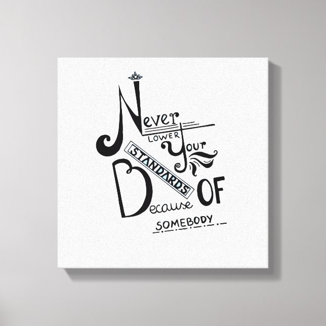 Impressão Em Tela Nunca reduza a cotação motivacional dos seus padrõ (Frente)