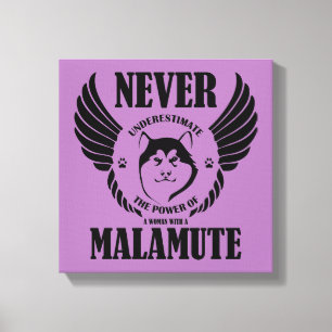 Impressão Em Tela Nunca Subestimar Malamute
