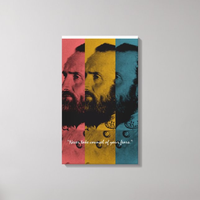 Impressão Em Tela Nunca tome o conselho de seus temores (Frente)