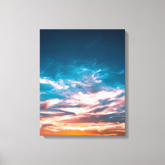 Impressão Em Tela Nuvens ao pôr do sol