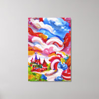 Nuvens Brancas do Candyland Wonderland Blue Sky