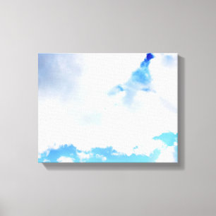 Impressão Em Tela Nuvens brancas inchado e céu azul