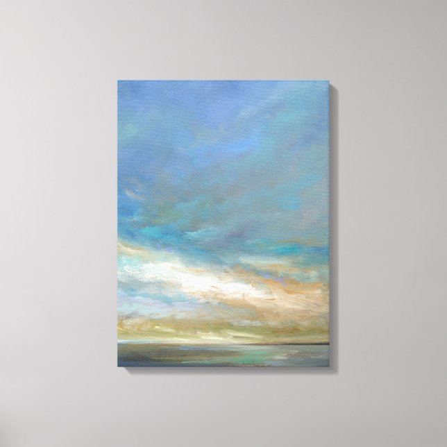 Impressão Em Tela Nuvens costeiras com oceano (Frente)