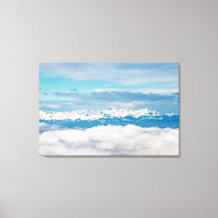 Impressão Em Tela Nuvens e montanha de neve Triglav