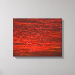 Impressão Em Tela Nuvens em Fogo