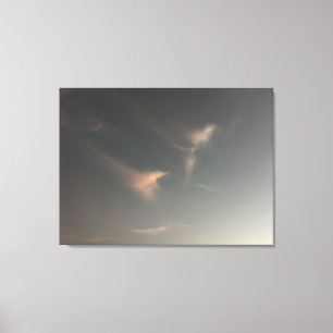 Impressão Em Tela Nuvens moles no pôr do sol em Cornwall