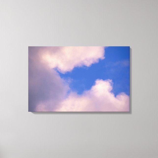 Impressão Em Tela Nuvens negras contra o céu azul (Frente)