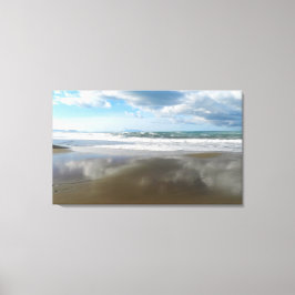 Impressão Em Tela Nuvens refletidas na água. Arte digital, dor