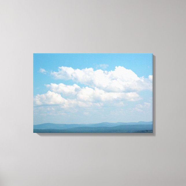 Impressão Em Tela Nuvens Sobre Montanhas (Frente)