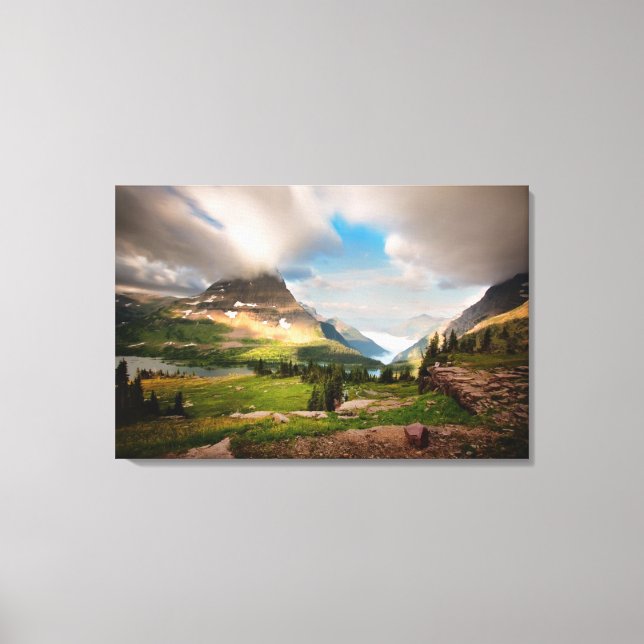 Impressão Em Tela Nuvens Varrendo Montanhas (Frente)