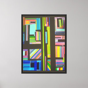 Impressão Em Tela O Abstrato Geométrico Acrílico