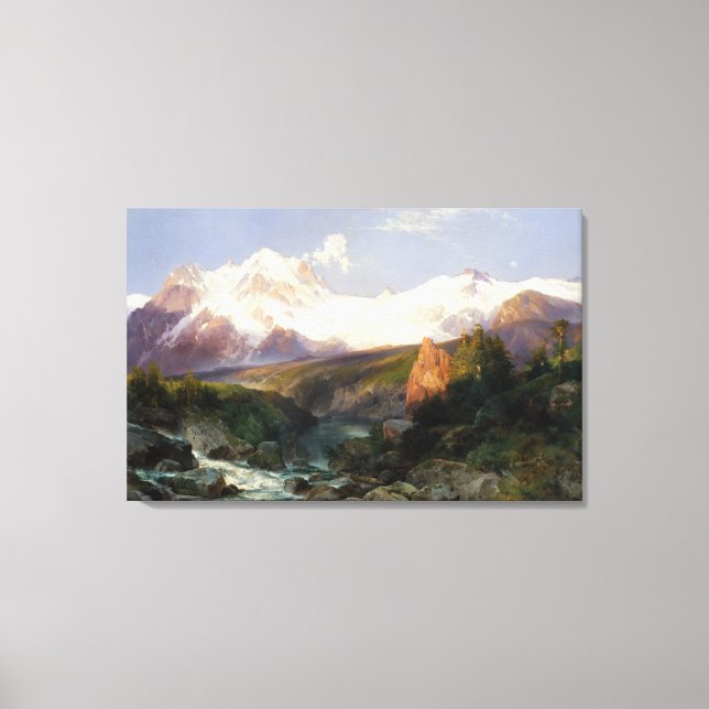 Impressão Em Tela O alcance de Teton por Thomas Moran (Frente)