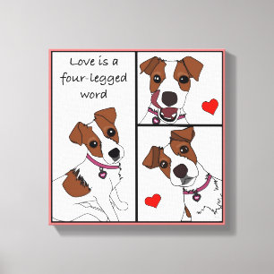 Impressão Em Tela O amor é uns 4 palavra equipada com pernas, canva