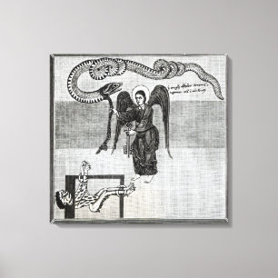 Impressão Em Tela O anjo, guardarando as chaves do inferno