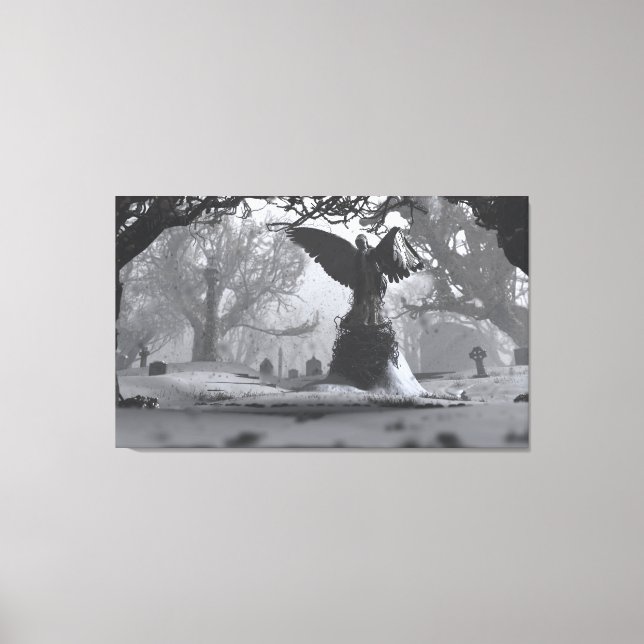 Impressão Em Tela O Anjo Negro (inverno) (Frente)