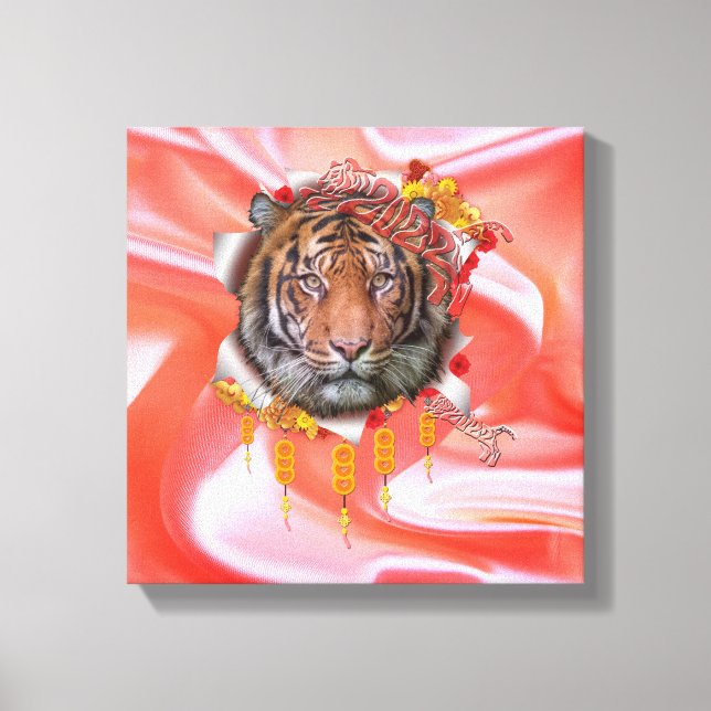 Impressão Em Tela O Ano do Tigre (Frente)