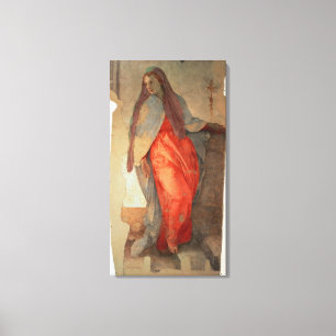 Impressão Em Tela O aviso, detalhe do Virgin, c.1527 (franco