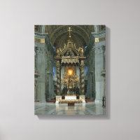 O Baldacchino, o altar alto e a cadeira