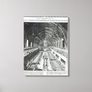 Impressão Em Tela O banquete da coroação em Westminster Hall