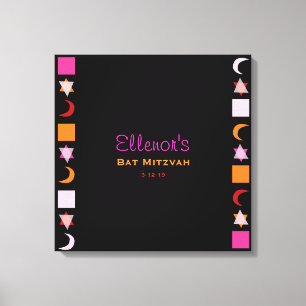Impressão Em Tela O bar BRILHANTE Mitzvah do bastão do ROSA MITZVAH