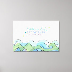 Impressão Em Tela O bastão BEACHY Mitzvah do OCEANO assina dentro o