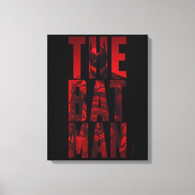 Impressão Em Tela O Batman Typografia Cutout (Frente)