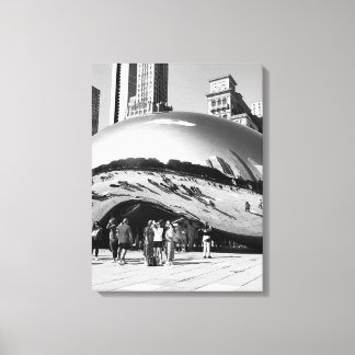 Impressão Em Tela O Bean | Chicago em retrato preto e branco