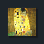 Impressão Em Tela O Beijo de Gustav Klimt<br><div class="desc">O Beijo de Gustav Klimt e o Art Nouveau trabalham com folha de ouro</div>