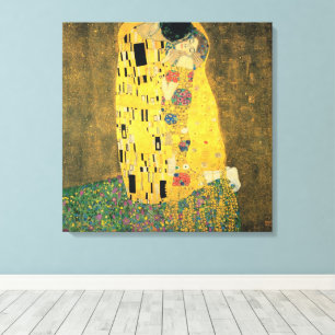 Impressão Em Tela O Beijo de Gustav Klimt, Arte Nova Antiga