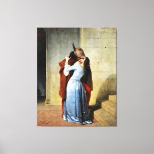 Impressão Em Tela O Beijo - Francesco Hayez Il Bacio