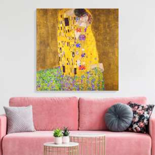 Impressão Em Tela O Beijo Gustav Klimt